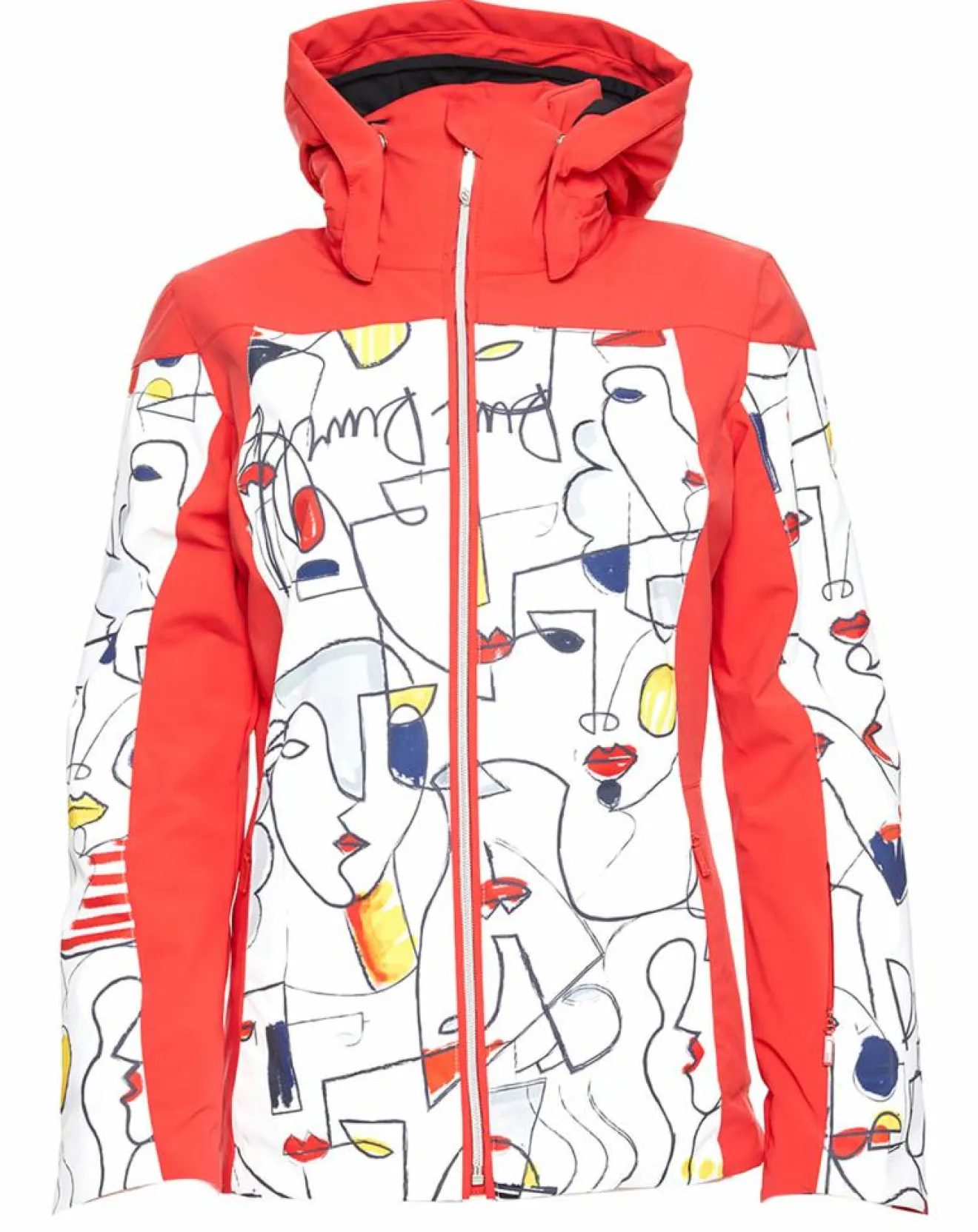 Femme Duvillard Veste de ski Ecandies rouge