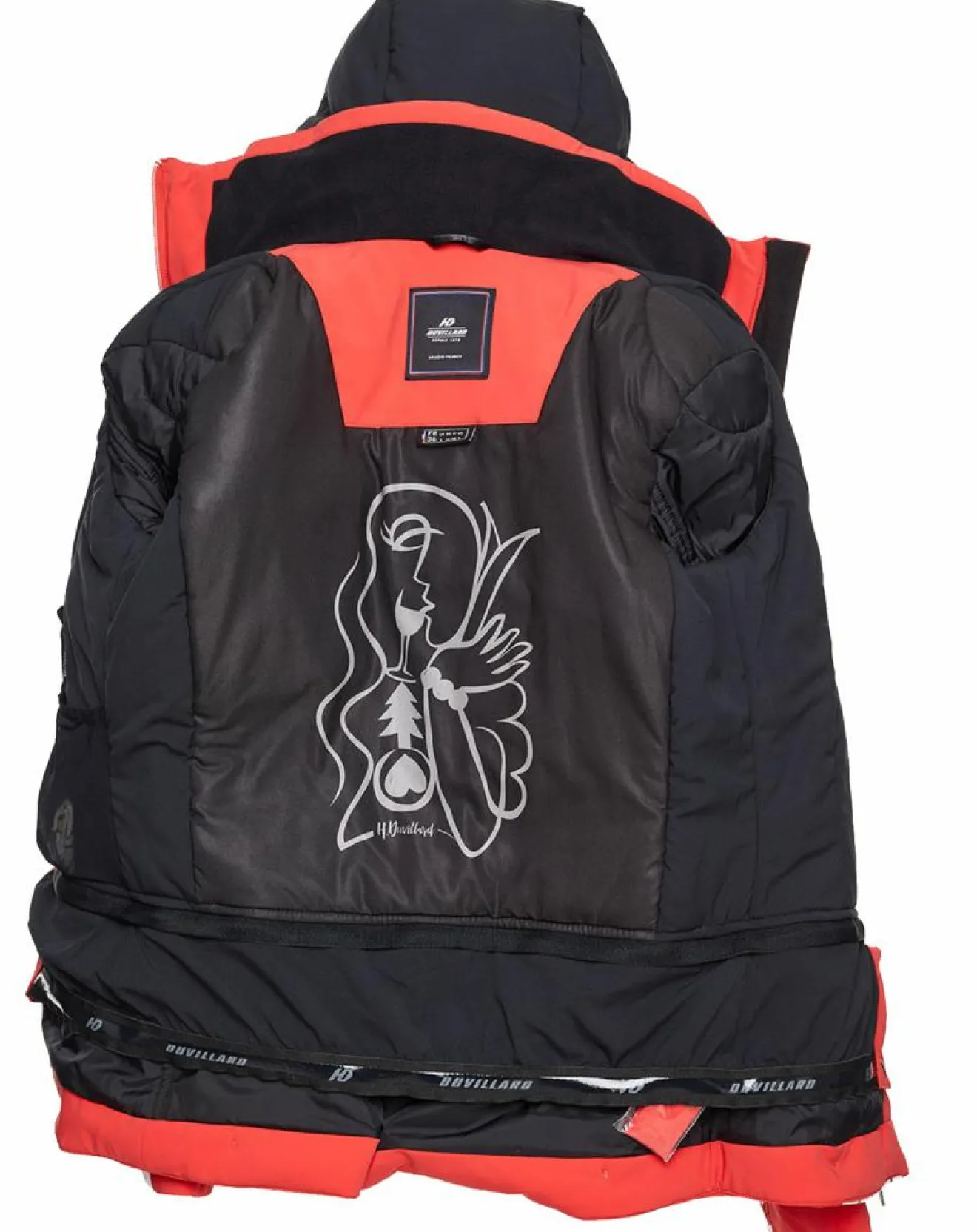 Femme Duvillard Veste de ski Ecandies rouge