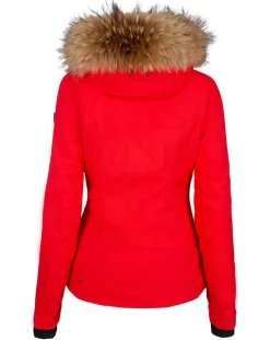 Online Degré 7 Veste de ski Geod fausse fourrure rouge