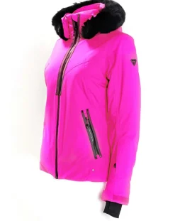 Online Degré 7 Veste de ski Geod fausse fourrure rose