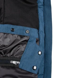 Outlet Degré 7 Veste de ski Geod JR fausse fourrure bleu foncé
