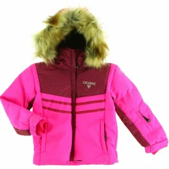 Enfant Degré 7 Veste de Ski Maya col fausse fourrure rose ultra
