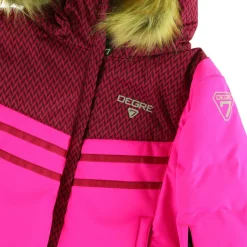 Enfant Degré 7 Veste de Ski Maya col fausse fourrure rose ultra
