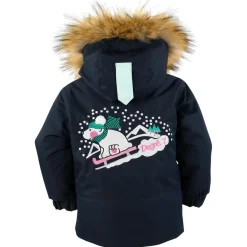 Online Degré 7 Veste de ski Mellow col fausse fourrure bleu foncé