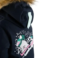 Online Degré 7 Veste de ski Mellow col fausse fourrure bleu foncé