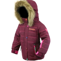 Online Degré 7 Veste de ski Snow col fausse fourrure violette