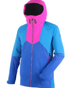 Homme Degré 7 Veste de ski Spencer bleu électrique/turquoise/fuschia