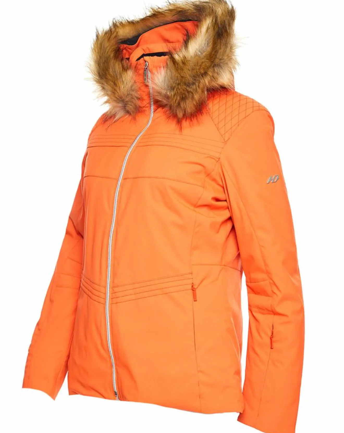 Femme Duvillard Veste de ski Triolet fausse fourrure orange