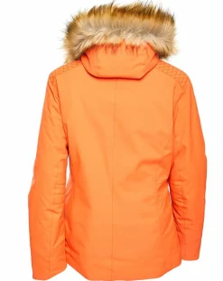 Femme Duvillard Veste de ski Triolet fausse fourrure orange