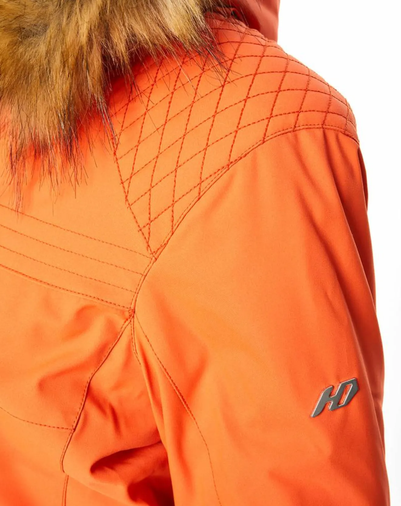 Femme Duvillard Veste de ski Triolet fausse fourrure orange