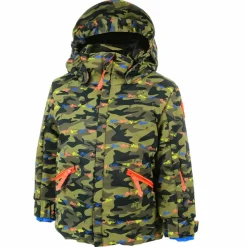 Enfant Degré 7 Veste de Ski Twisty camouflage verte