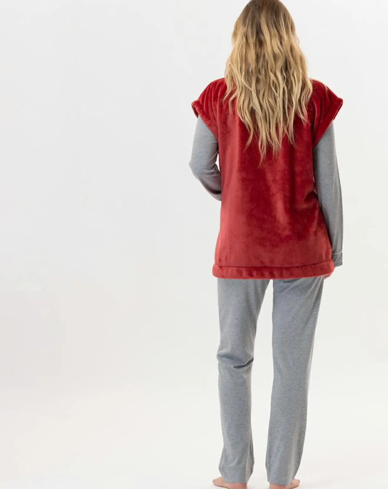 New Le Chat Veste d'intérieur en peluche flanelle Essentiel tomette