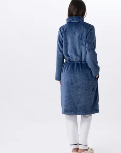 Outlet Le Chat Veste d'intérieur en peluche flanelle Essentiel prusse