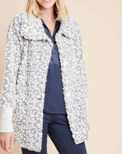 Femme Le Chat Veste d'intérieur Fauve gris/écru