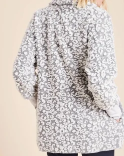 Femme Le Chat Veste d'intérieur Fauve gris/écru