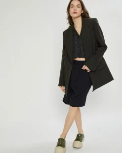 Online Nina ricci Veste Double Breasted kaki foncé