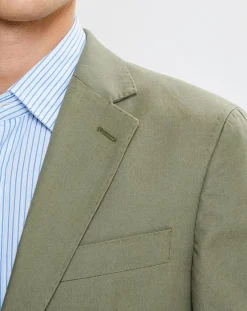 Homme Hackett London Veste en Coton Canvas kaki