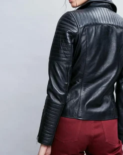 Femme Chyston Veste en Cuir Althea noire