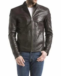 Clearance Blue Wellford Veste en Cuir Ardesco marron