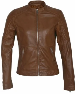 Hot Blue Wellford Veste en Cuir Betty cognac