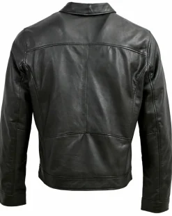 Homme Blue Wellford Veste en Cuir Bittum noire