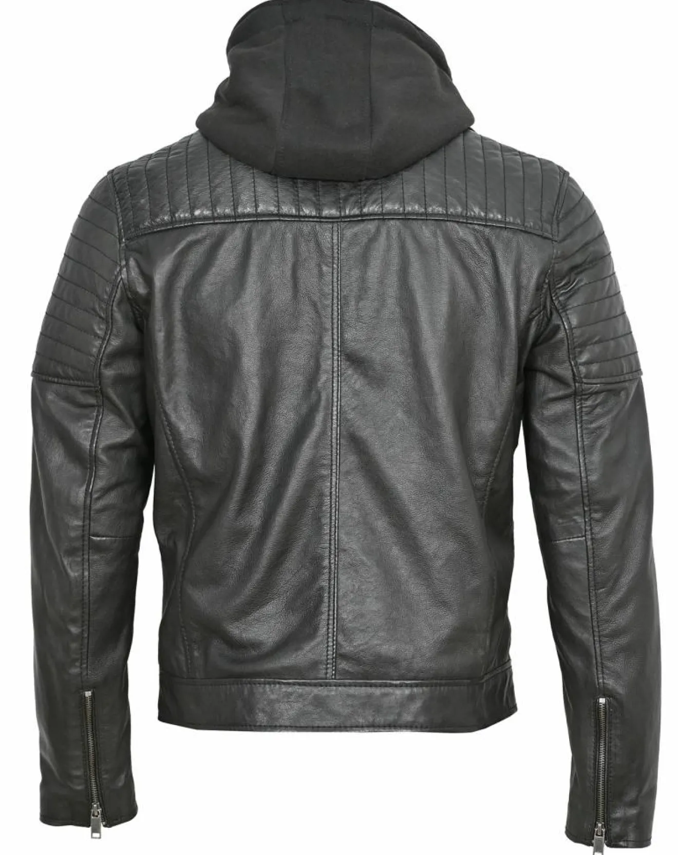 New Essentiel Cuir Veste en Cuir Bull noire