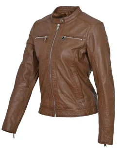 Discount Chyston Veste en Cuir Calissy cognac