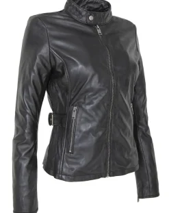 Sale Chyston Veste en Cuir Candice noire