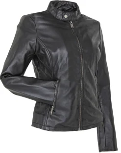 Sale Chyston Veste en Cuir Candice noire