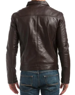 Best Chyston Veste en Cuir Carlo marron