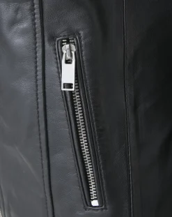 New Blue Wellford Veste en Cuir Caterina noire