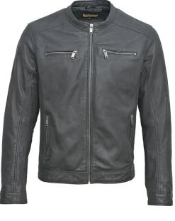 Clearance Chyston Veste en Cuir Chance vintage black