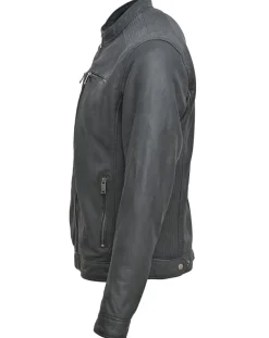 Clearance Chyston Veste en Cuir Chance vintage black