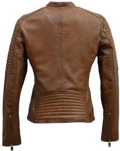 Hot Chyston Veste en Cuir Cheyenne cognac