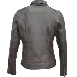 New Blue Wellford Veste en Cuir Chloris marron