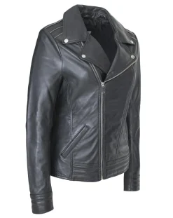 Discount Blue Wellford Veste en Cuir Ciara noire