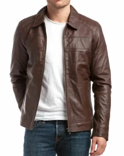 Clearance Chyston Veste en Cuir Citadin marron