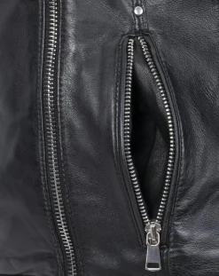 Femme Chyston Veste en Cuir Cora noire