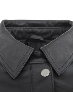 Outlet Chyston Veste en Cuir d'Agneau Christine noire