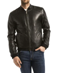 Outlet Blue Wellford Veste en Cuir Douro noire