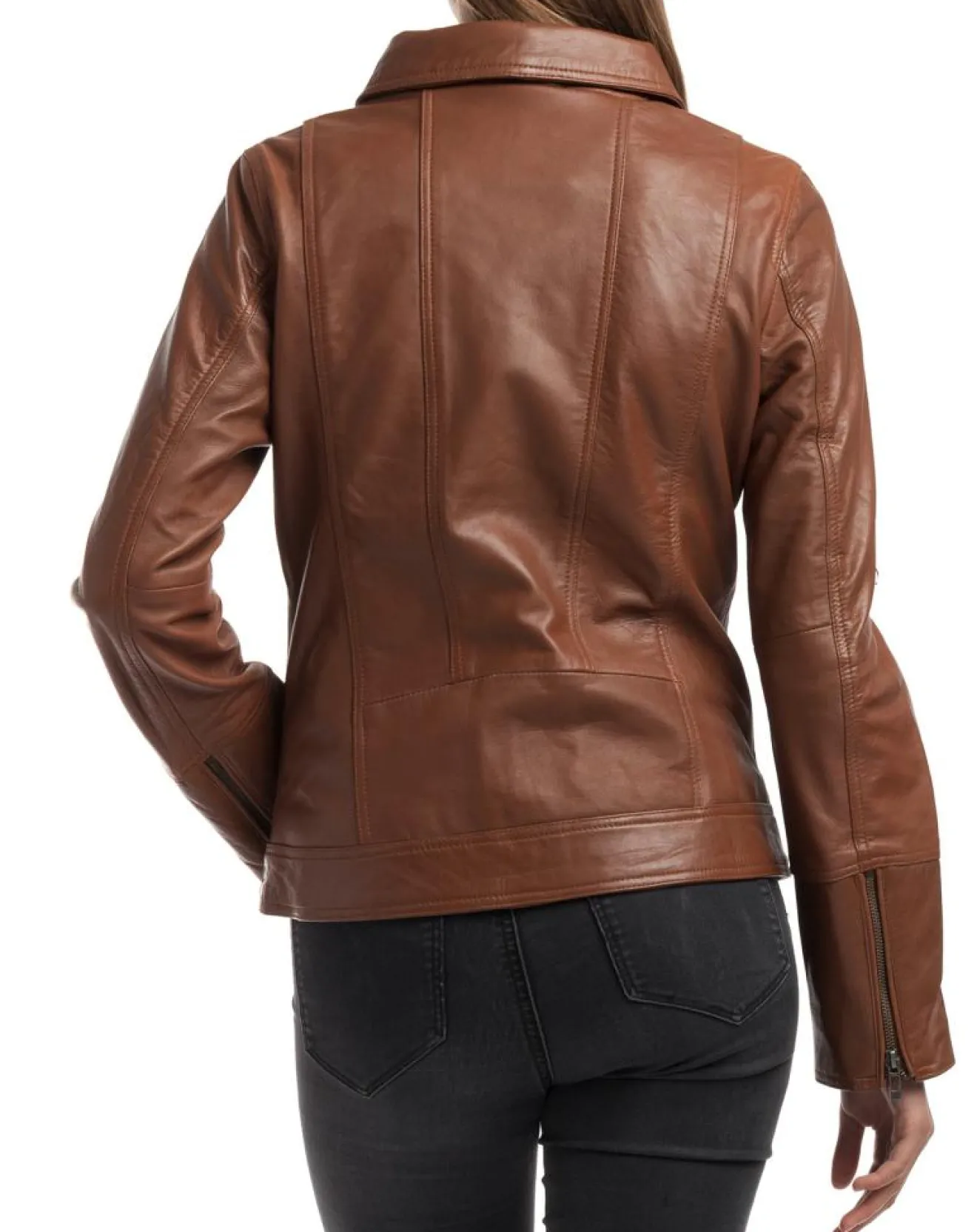 Discount Chyston Veste en Cuir Elodie cognac