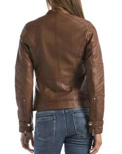 Hot Blue Wellford Veste en Cuir Euphrate cognac