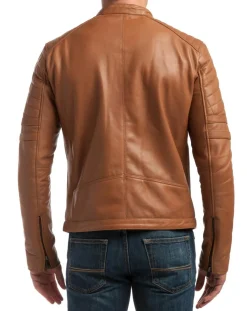 Sale Chyston Veste en Cuir Flash cognac