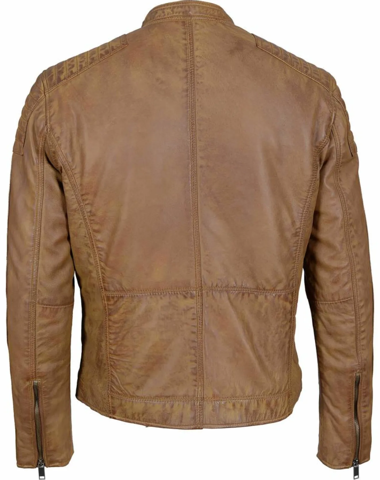 Hot Chyston Veste en Cuir Jefferson cognac