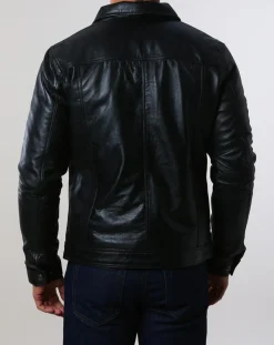 Outlet Chyston Veste en Cuir Karlton noire