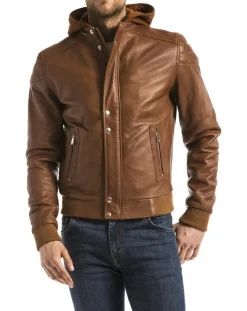 Best Blue Wellford Veste en Cuir Maros cognac