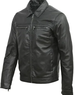 Chyston Veste en Cuir Niort noire