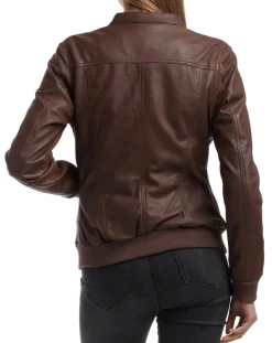 Hot Chyston Veste en Cuir Oliv marron