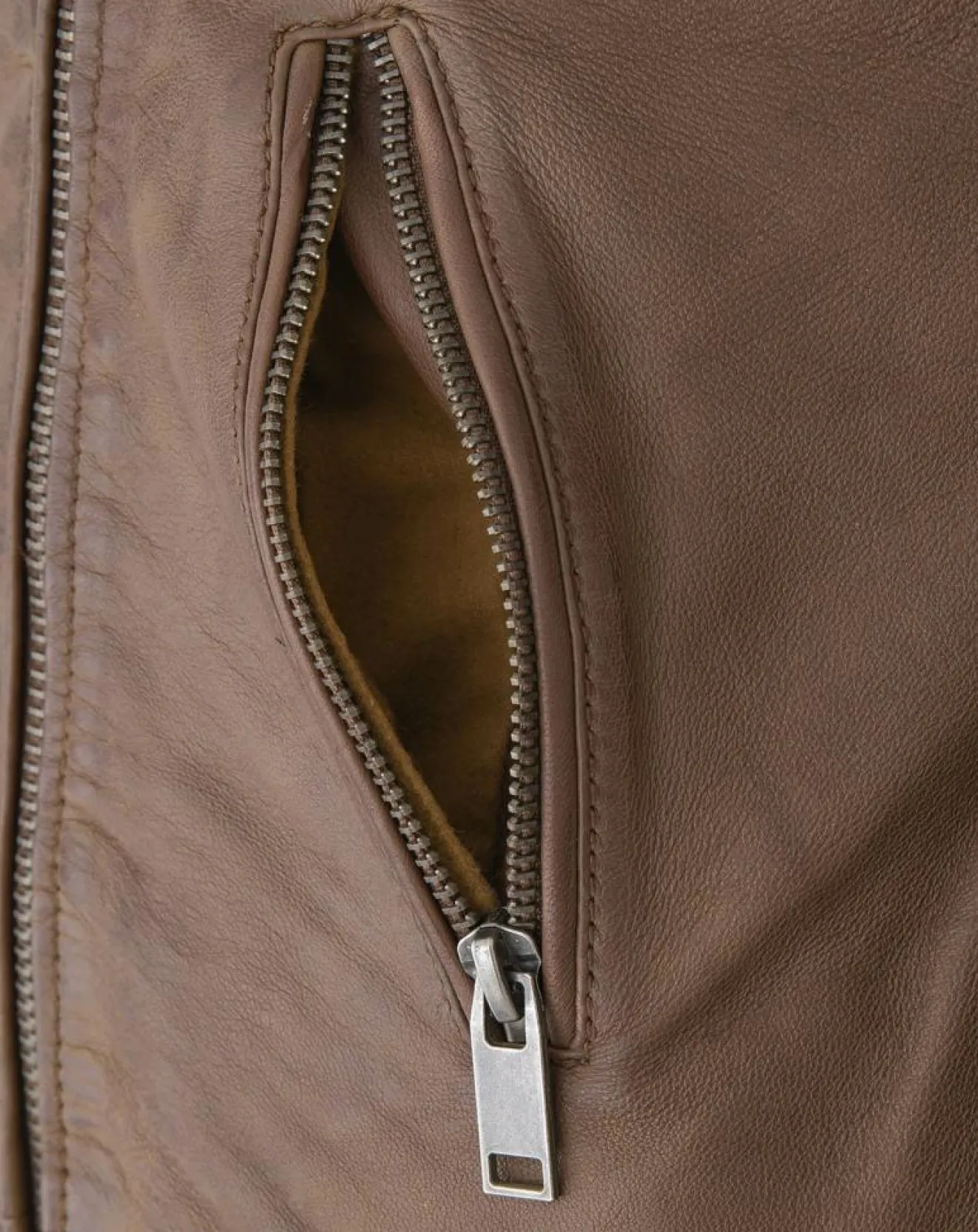 Femme Chyston Veste en Cuir Polly vintage cognac