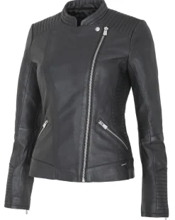 Clearance Chyston Veste en Cuir Rosalie noire
